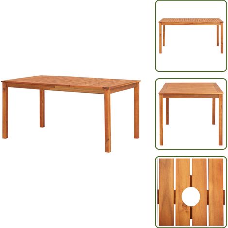 Gartentisch 150x90x74 cm Massivholz Akazie - Gartentisch - Esstisch - Akazienholz - Outdoor Möbel - Terrassenmöbel (1/5)