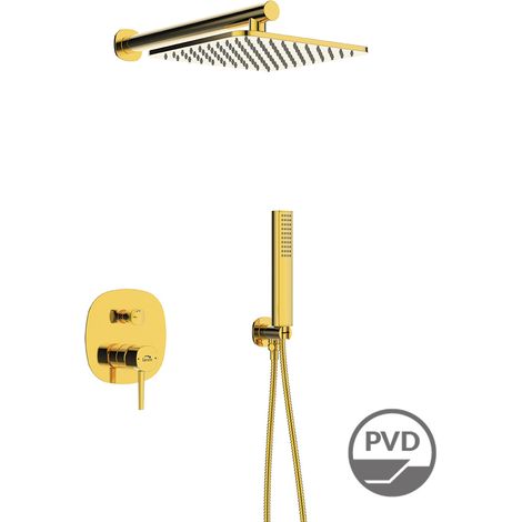 Laveo Gold Unterputz-Duschset mit Mischbatterie