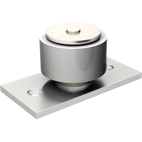 Slid'Up By Mantion – Guide pour portail – Platine monté sur cage à rouleaux – Olive nylon Ø50 H25 mm – Pour profil U 50 x 60 – Garantie 5 ans