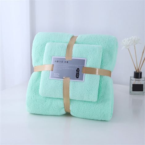 Serviette De Bain - Serviette Visage - 100% Coton - Haute Absorption - Pour Salle De Bain Gym Plage Spa - Lot De 2 Pièces (1/3)