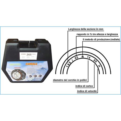 Catene Da Neve A Rombo 4WD 16mm Gruppo 270 Per SUV 4X4 Furgone Fuoristrada (1/2)
