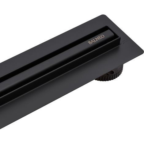 BALNEO - Caniveau de douche 70 cm - Canal de douche 70cm étroit avec Siphon Slim&Low Proline - Caniveau linéaire acier inoxydable AISI 304 Noir