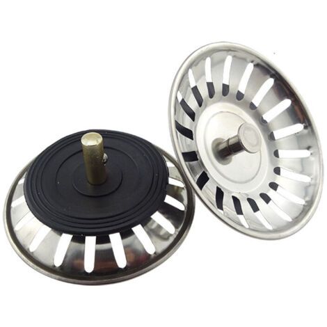 2PCS Bonde à panier universelle 8 cm Filtre à Évier de Cuisine en Acier Inoxydable Filtre Bouchon d'Évier (1/5)