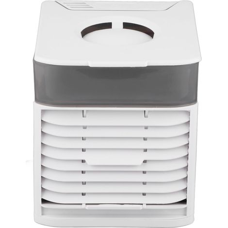Mini ventilador USB portátil con función de nebulización y luz LED de 7 colores para la oficina, el dormitorio y los viajes. (1/5)