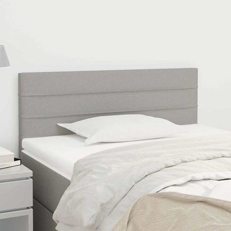 vidaXL Tête de lit Gris clair 80x5x78/88 cm Tissu (1/5)