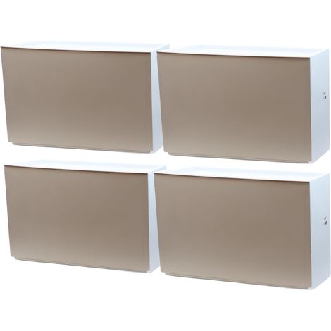 SET 4 SCARPIERE IN PROPILENE 51 X 17 X H39 CM COMPONIBILI IMPILABILI TORTORA (1/5)