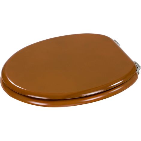 Coprivaso bagno sedile universale WC in Masonite MDF sanitari offerta Marrone STI (1/5)