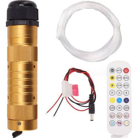 Ortviai Kit de lumières à fibres optiques 7 W avec étoiles filantes, LED RGBW, Bluetooth et télécommande, 150 brins, 12 V (1/5)