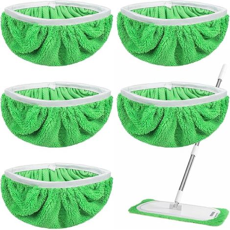 Fundas para fregonas, fundas de repuesto para fregonas Swiffer, reutilizables, aptas para uso en seco y húmedo, paquete de 5 unidades. (1/5)