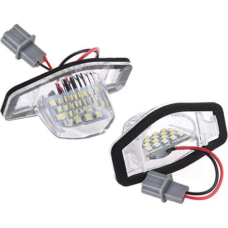 2 lampes LED d'éclairage de plaque d'immatriculation sans erreur pour Honda CR-V, Fit, Jazz, Crosstour et Odyssey