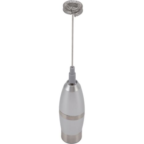 Mousseur à lait électrique portable, batteur à boissons portable fonctionnant sur piles, avec fouet en acier inoxydable