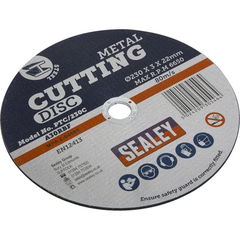 Sealey Cutting Disc �230 x 3mm 22mm Bore PTC/230C (1/2)