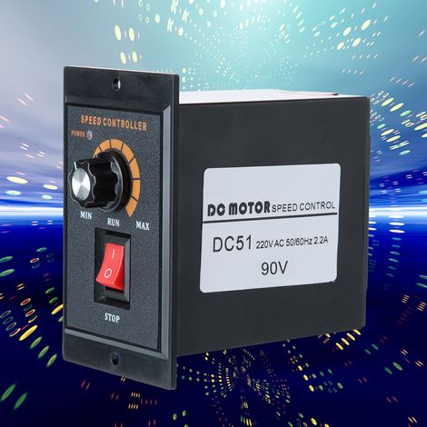 Drehzahlregler DC-51, ABS-Gehäuse, Permanentmagnetmotor, Eingangsspannung 220 V AC, Ausgangsleistung 120 W, Ausgangsspannung 2,2 A, Eingangsspannung 0–90 V DC (1/5)
