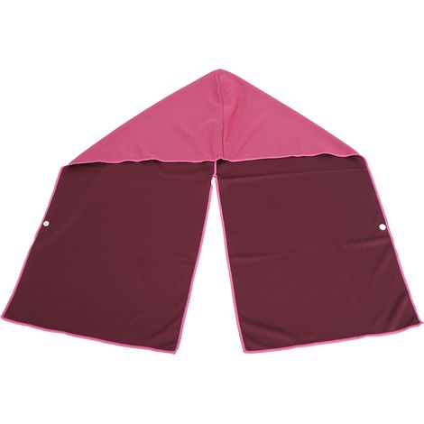 Serviette rafraîchissante en forme de capuche U, protection solaire, séchage rapide, sport, rouge rosé (1/5)