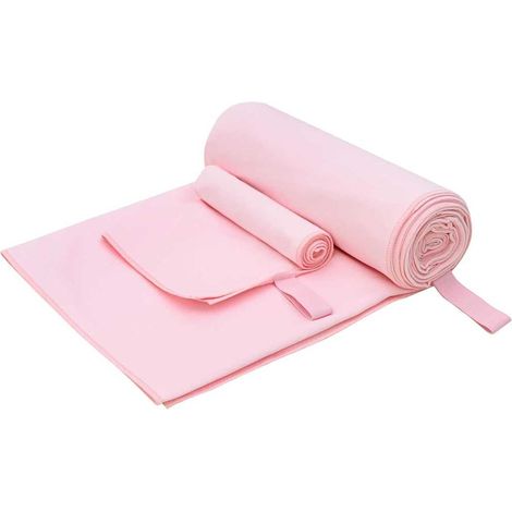 Sporthandtuch Set 2 pcs Rosa Stoff