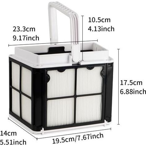 9991460-R1 Panier filtrant ultra fin compatible avec les robots Dolphin pour nettoyeur de piscine S50 S100 Active 15 Echo T15 T25 Dx3 E10, E20, Proteus, pièces d'entretien de piscine (1/5)