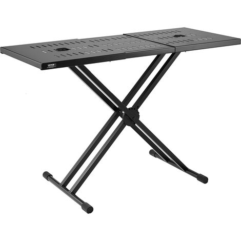 DJ-Tischständer, (32"-43") x 18" tragbarer DJ-Laptop- und Controller-Ständer, leichter DJ-Schreibtisch, DJ-Pult, höhenverstellbarer DJ-Ständer, faltbarer Double-X-Keyboardständer und Tischplatte, Audi (1/5)