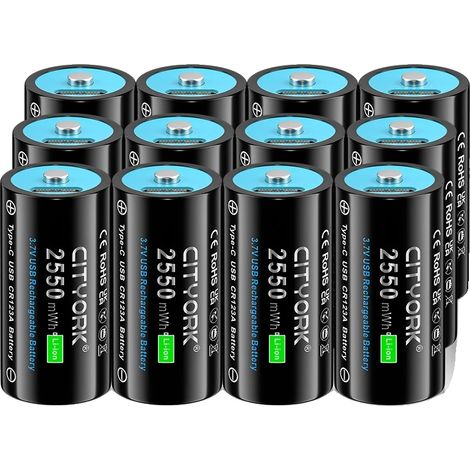 Batería recargable de 3,7 V, de larga duración, 12 unidades. (1/2)
