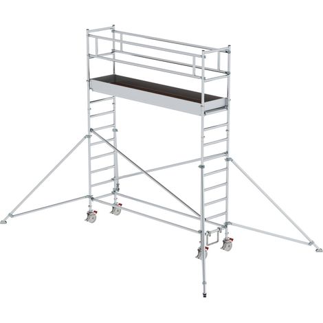 MUNK Aluminium-Rollgerüst mit Ausleger 3,00x0,75m Plattform 5,07m AH (1/2)