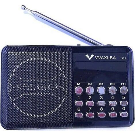 Radio Fm 32a Lecteur De Musique Portable Microsd Mmc Usb Aux