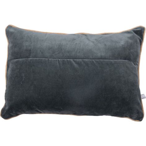 Coussin déhoussable finition galon 40 x 60 cm "César" Velours de Coton l'Effet Papillon - César Ardoise - (1/3)