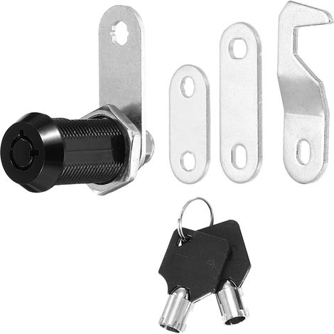 Verrous de placard noirs de 1-1/8 pouce avec clés noires (1/5)