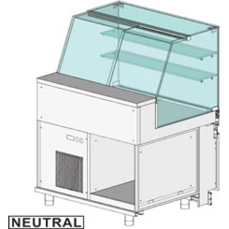 Comptoir vitrine haute neutre boulangerie GN - Diamond
