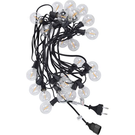 Guirlande lumineuse suspendue G40 25 LED, 8 m, lumière blanc chaud, étanche, pour fêtes en extérieur et jardin, prise UE 220 V (1/5)