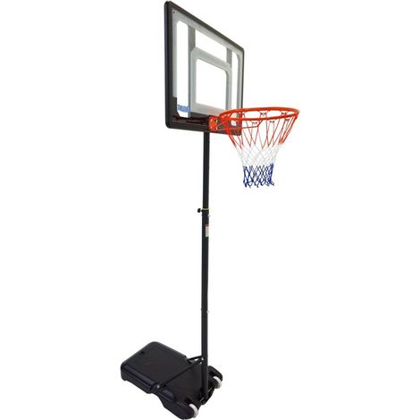 Panier de basket sur pied mobile Orlando – Hauteur réglable 1,6m à 2,10m – Panneau PVC – Arceau acier 16mm – Base remplissable 35kg – Bumber (1/5)