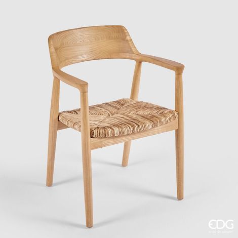 EDG Enzo De Gasperi Sedia In Sungkai H 80 Cm L 50 Cm L 55 Cm Natural Brown