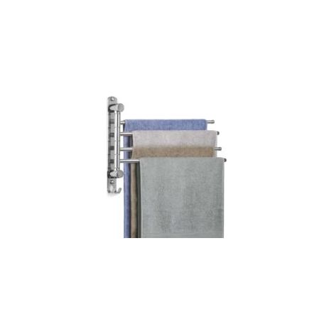Toallero mural giratorio Crezuo de 180° en acero inoxidable SUS304 – 4 brazos – 35 cm de longitud – Ahorra espacio en el baño y la cocina.