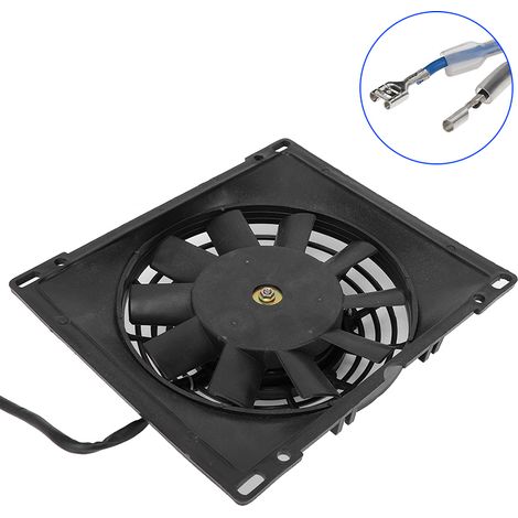 12V Kühlerlüfter Rechteckig Wasserkühler Thermo Passend für 150cc 200cc 250cc Pit Quad ATV (1/5)