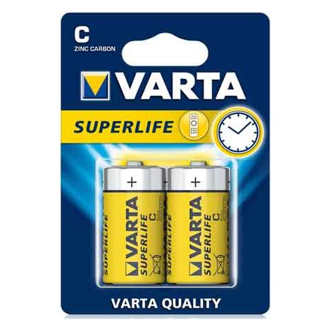 PILE 'SUPERLIFE' 1/2 TORCIA Blister 2 Pezzi - 12 confezioni- VARTA