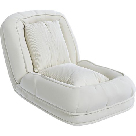 CHICFURN Divano letto 180x90x26 cm in tessuto bianco sporco, 5 posizioni, senza montaggio (1/5)