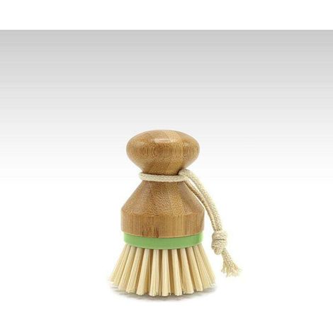 1 Pcs Brosse à Paume en Bambou(Vert), Brosse à Récurer pour Nettoyage des Vaisselle Casseroles Plates Éviers de Cuisine