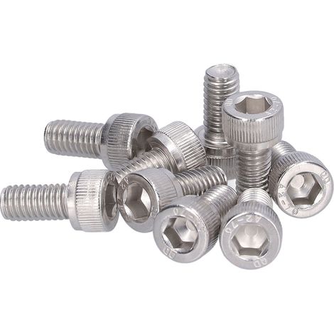 Jeu de 30 vis et boulons M6, acier inoxydable 304 A2-70, DIN 912 M6x12 (1/5)