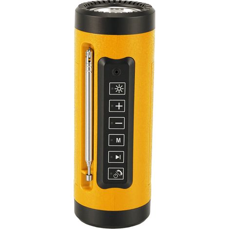 Lampe torche Bluetooth multifonctionnelle, enceinte portable sans fil, lecteur de musique étanche orange, idéale pour les activités de plein air comme le cyclisme. (1/5)