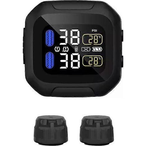 Système TPMS pour moto avec 2 capteurs externes WI et écran LCD (1/5)
