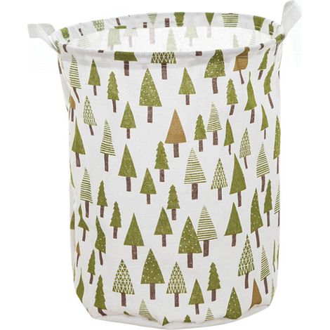1 Panier à linge en toile pliable, grand rangement pour vêtements, jouets, bureau et décoration intérieure (1/5)