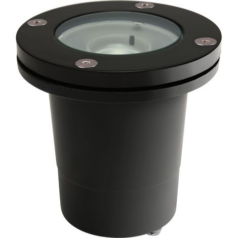 Forlight - Empotrable de suelo Tidian Tecnopolímero, Cristal Negro, Transparente