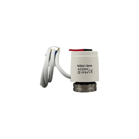 Actionneur thermique AC 230V, actionneur électrique normalement fermé, filetage M30 1.5 pour Thermostat de chauffage au sol, Blanc (1/5)