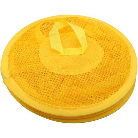 Égouttoir à linge multicouche pliable en filet suspendu, panier de rangement pour jouets et sous-vêtements, cage jaune (1/5)