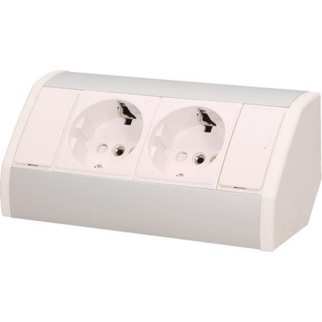 Prise de meuble 2x250V OR-GM-9005/W-G(GS) Schuko (1/5)