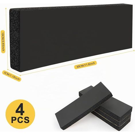 Foam Garage Protection, Car Door Protection, Self-Adhesive Wall Protection for the Garage, 30 x 10 x 3 cm, Foam Plate for Car and Garage Wall Protection, Black (1/3)