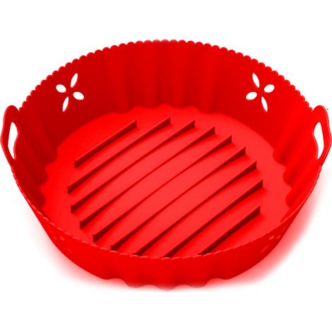 Accessori in silicone per friggitrice ad aria, padella multifunzionale in silicone con rivestimento per friggitrice ad aria