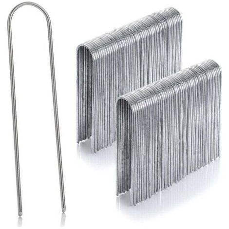 Packung mit 50 verzinkten Edelstahl-Befestigungspfählen, 100 mm hoch, 25 mm lang, 2,9 mm Durchmesser