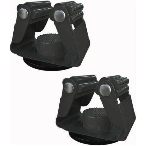 Pair Lot de 2 supports magnétiques pour vadrouille et balai, pinces à balai, cintres en acier inoxydable, supports magnétiques pour réfrigérateur, camping-car, rangement mural, garage, cuisine, outils