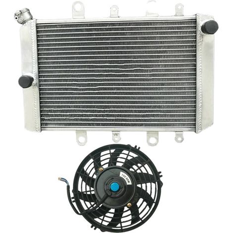 Radiador de aluminio para Yamaha Grizzly Kodiak 700, incluye ventilador, diseño duradero, fácil instalación. (1/5)