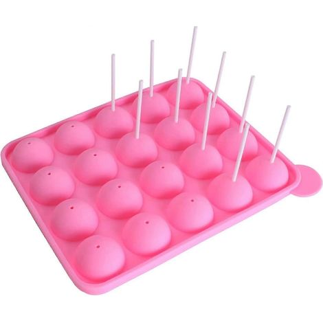 Silikon-Backform für 20 Cupcakes, rosa, mit 20 Mulden (1/5)