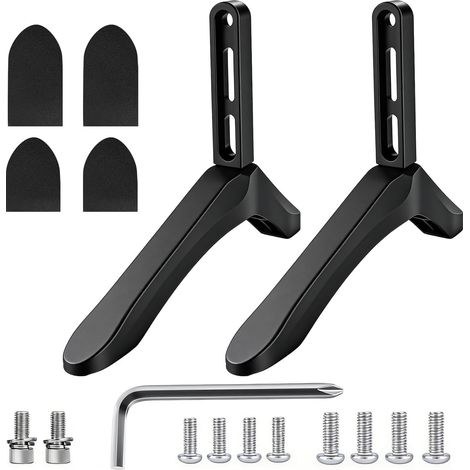 Pieds de Support TV Universels Pieds de Rechange pour TV en Plastique LCD LED OLED de 32 à 65 Pouces avec Vis